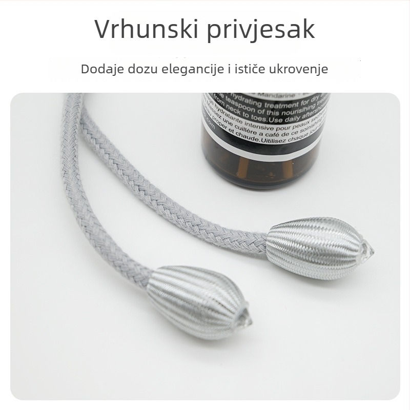 Trake za zavjese – blaga luksuzna estetika, podesive pričvršćujuće užadi, tkanina, jednostavan i moderan stil