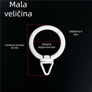 Akrilni zavjesni prsten – kružni tiši prsten za zavjese, moderan minimalistički stil