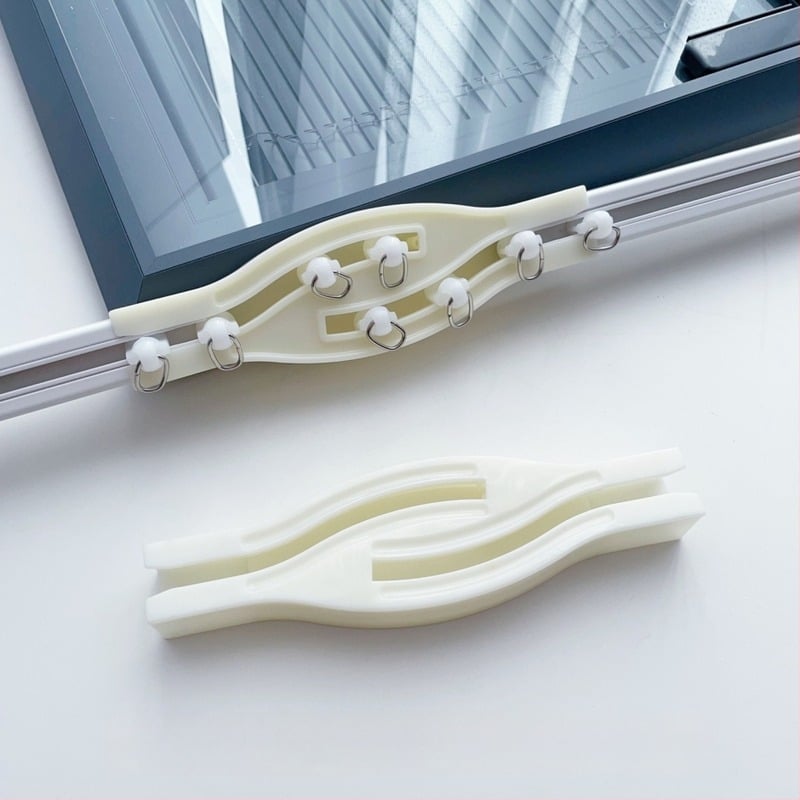 Yite Plastični spoj za presjek zavjesa na tračnicama, s korektorom za sprječavanje propuštanja svjetla, splicer, straight connector, blackout zatvarač – moderan jednostavan stil