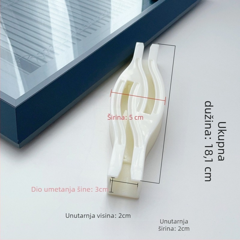 Yite Plastični spoj za presjek zavjesa na tračnicama, s korektorom za sprječavanje propuštanja svjetla, splicer, straight connector, blackout zatvarač – moderan jednostavan stil