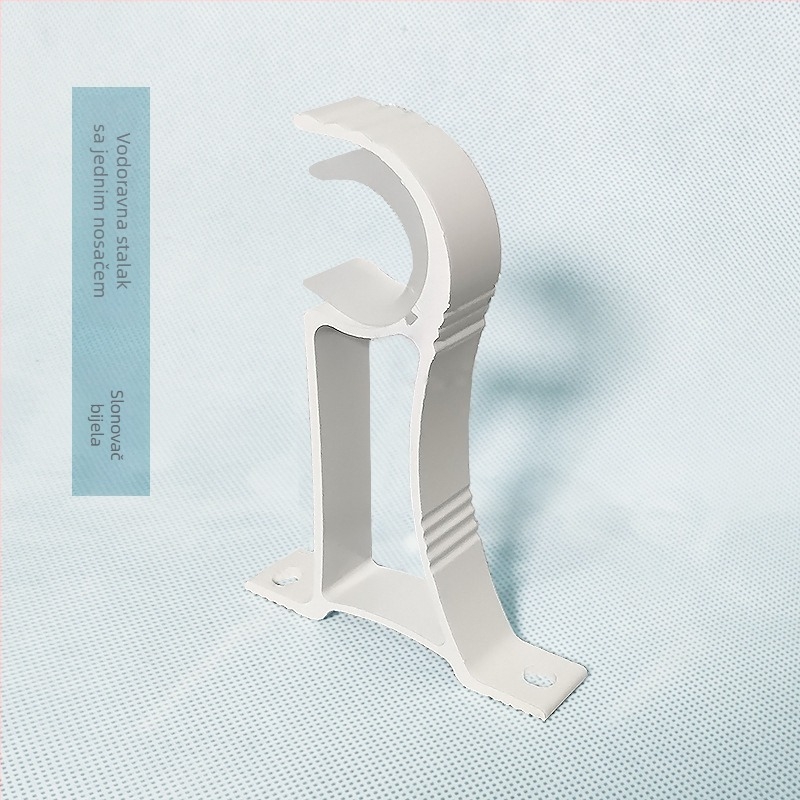 Jednostrani debeli držač za zavjesnu šipku – aluminijska legura, osnova držača, model: Jednostrani Debeli Držač, tip: 10010, marka: Tricolor fish