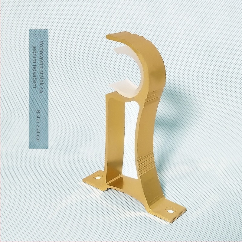 Jednostrani debeli držač za zavjesnu šipku – aluminijska legura, osnova držača, model: Jednostrani Debeli Držač, tip: 10010, marka: Tricolor fish