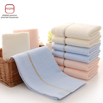 Jingjing Ručnici od 100% pamuka, za lice i za kupaonicu, jednostavna tkanina, 80–100 g, mješovita vlakna, prilagodljiva obrada