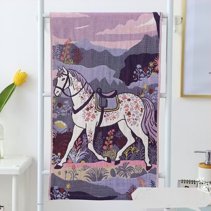 Kupaonski ručnik od četiri sloja gaze, 100% pamuk, Jacquard, 310 g