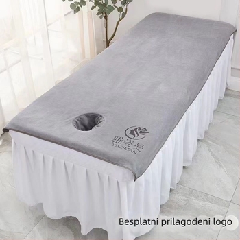 Veliki mikrovlaknasti ručnik za spa ležaj s otvorima, ručnik za masažu za kozmetički salon