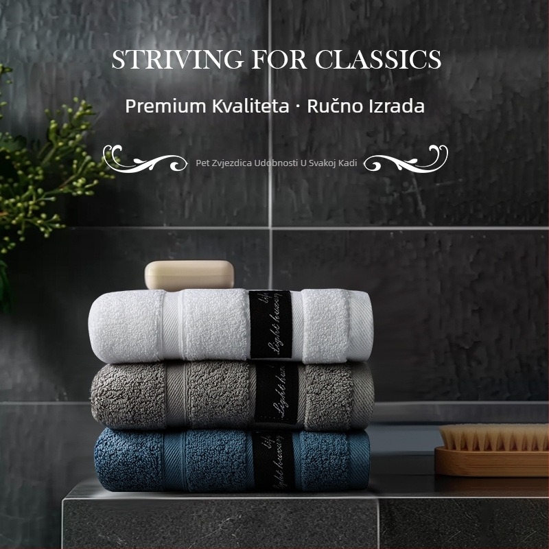 Ručnici od 100% pamuka za kupanje i lice, težina 80–100 g
