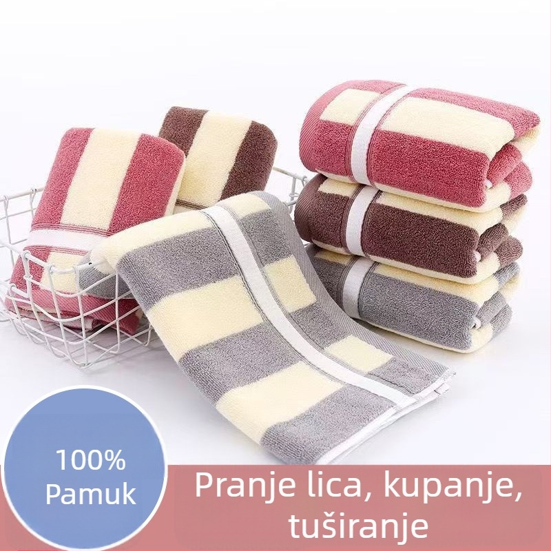 Ručnik za lice od 100% pamuka, 32 vlakana, tkanje jednostavno, gramatura 140–170 g/m², mogućnost prilagodbe