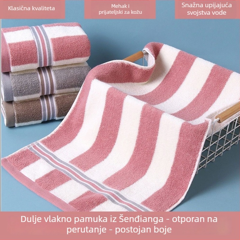 Ručnik za lice od 100% pamuka, 32 vlakana, tkanje jednostavno, gramatura 140–170 g/m², mogućnost prilagodbe