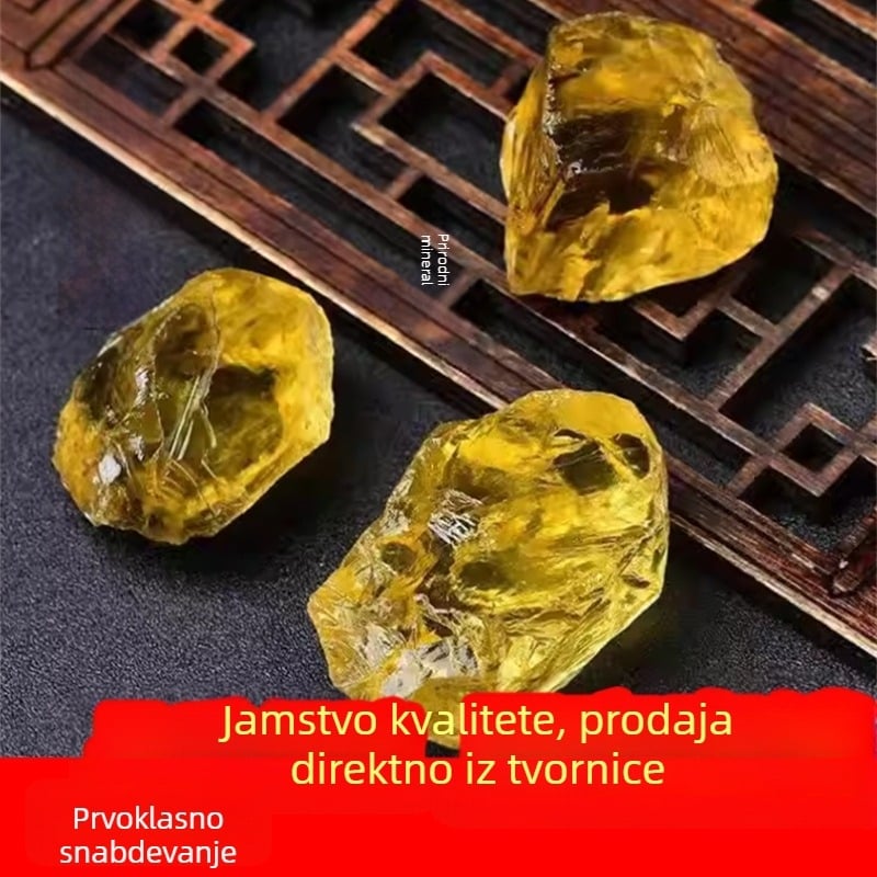 Citrin sirovi kamen — ukras za rezanje i podučavanje, kristalni primjerak
