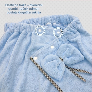Lonley Coral Fleece set ručnika za kupanje s trakom za glavu i kapom za sušenje kose, 500 g+, 150D, udio glavnog vlakna 85%