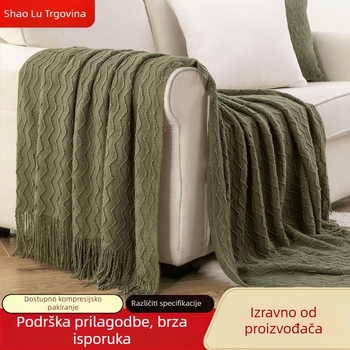 Deka za kauč, Minimalistički moderni stil, Akril vlakna, 500–799 g, Četiri godišnja doba, Uzorak: Jednobojni