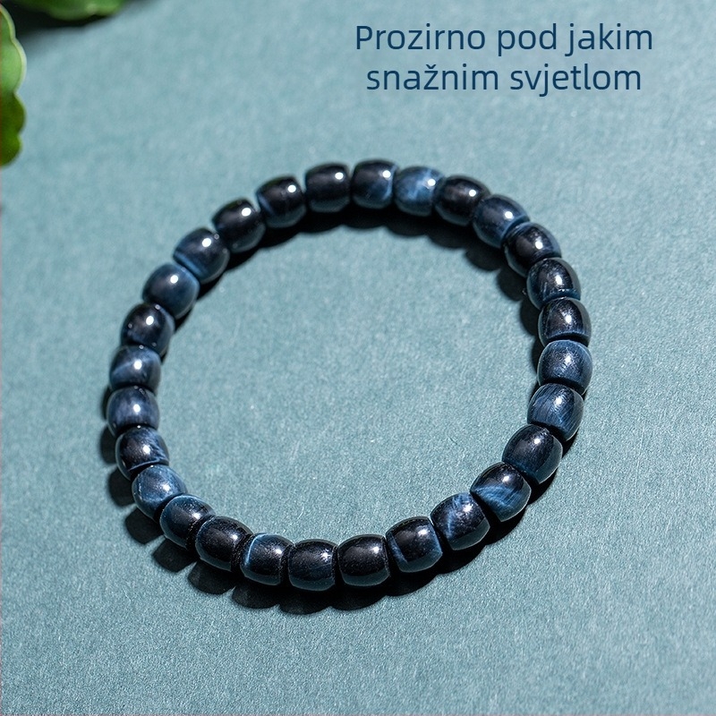 Narukvica od tigrovog oka, geometrijski oblik, poliran završetak, unisex, Star Rain Jewelry
