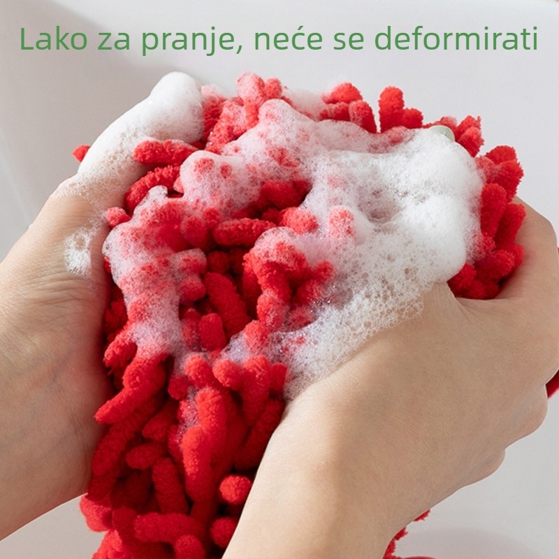 Ručna krpa od coral fleece; pređa 150d; težina 30–50 g; visoke i niske dlake, spiralne vlakno