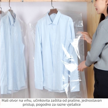 Navlaka za odjeću od plastike, prozirna, viseća, zaštita od prašine i vlage