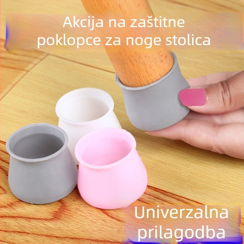 Navlaka za nogu stolice, ovalnog oblika, protuklizna i otporna na habanje, boemski stil, jednobojna