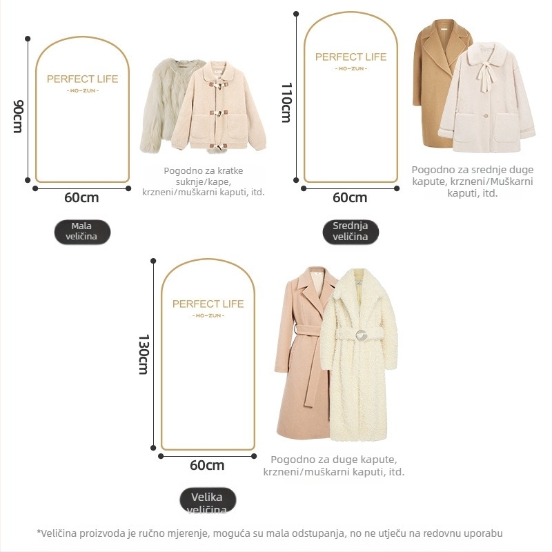 Organza zaštitna navlaka za odjeću – moderni minimalistički stil, otporna na prašinu za kaput i odijelo