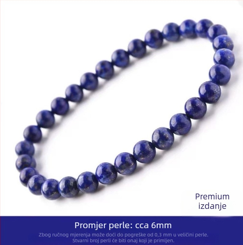 Prirodna narukvica od lapis lazuli, ručna izrada, unisex, nakit za ruku, ljeto 2025