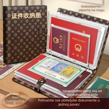 Kožna kutija za dokumente s magnetskim kopčom, model 002, marka Xianbo, 12 stranica, debljina 5 mm