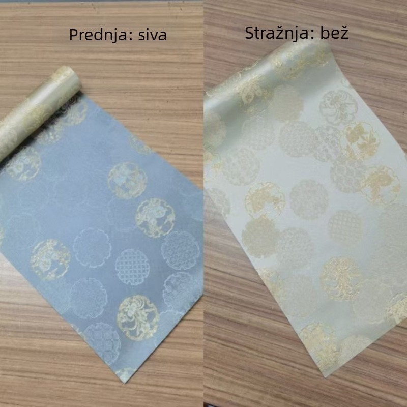 Dvostrana Zen kineskog stila satenski žakard stolna zastava, 80% poliester, pogodna za dnevni boravak, spavaću sobu, radnu sobu, vanjske prostore i poslovne prostore