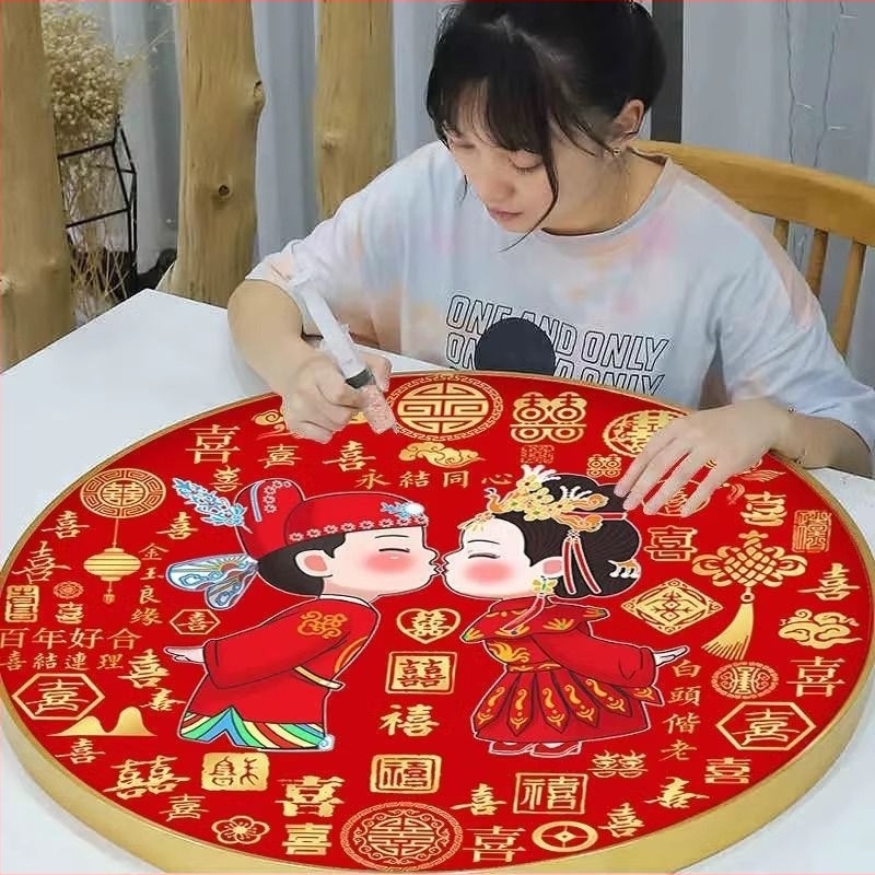 Kružni set križno šivanje – svečani uzorak, tkanina 11-count, moderni minimalistički stil za dnevnu sobu i spavaću sobu