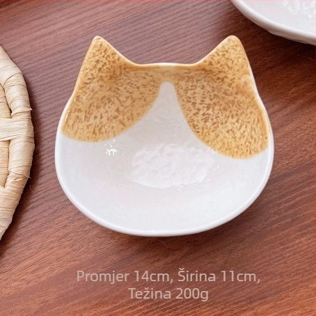 Japanski stil keramički set posuđa — četvrtaste zdjele i tanjuri, podglazurna dekoracija, pogodna za mikrovalnu pećnicu, jogurt zdjela