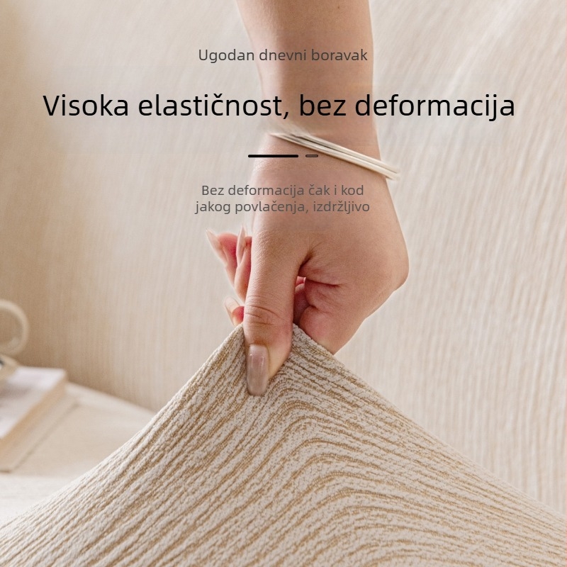 Chenille navlaka za kauč protiv ogrebotina mačaka, debela, univerzalna za četiri sezone, potpuno pokrivanje