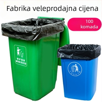 Vreća za smeće od polietilena za komercijalnu upotrebu, nije biološki razgradiva, debela, višekratno upotrebljiva, visok kapacitet