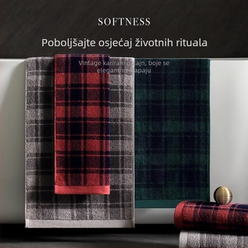 Japanski stil Muji set ručnika od 100% pamuka, novi karirani ručnici za kupanje, upijajući, mogu se nositi i omotati