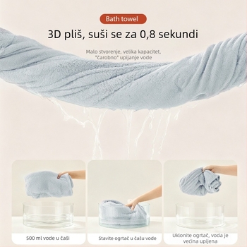 Dječji kupaći ogrtač za kupanje s kapuljačom, koralni flis (Marka: Xikati; Materijal: koralni flis; Težina: ≥500 g; Vlakno: 150d; Proizvodnja: tisak)
