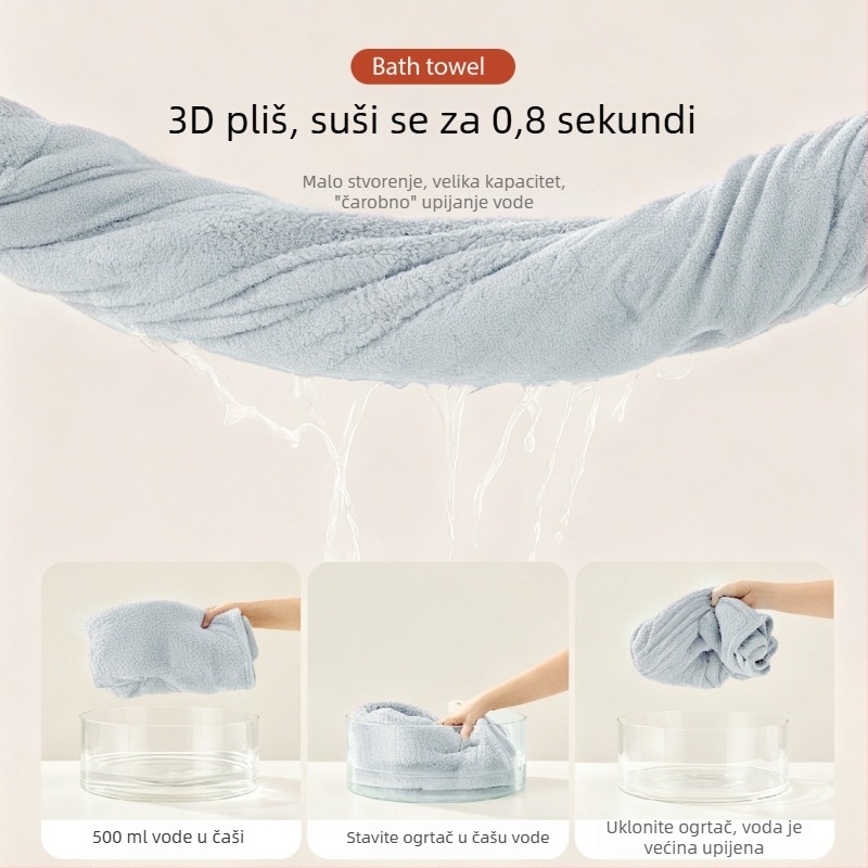 Dječji kupaći ogrtač za kupanje s kapuljačom, koralni flis (Marka: Xikati; Materijal: koralni flis; Težina: ≥500 g; Vlakno: 150d; Proizvodnja: tisak)