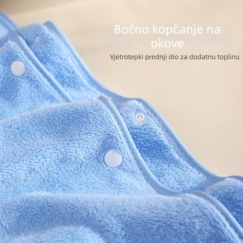 Dječji nosivi kupaći ručnik s kapuljačom — coral fleece, 200–300 g, izšiven motiv, mogućnost prilagođavanja, Strong Baby