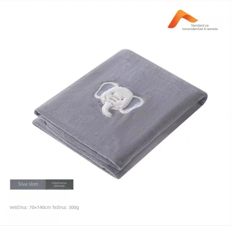 You Jia ya Dječji ručnik za kupanje od coral fleece, 300–400 g, 120D vlakna, vezenje i obična tkanina