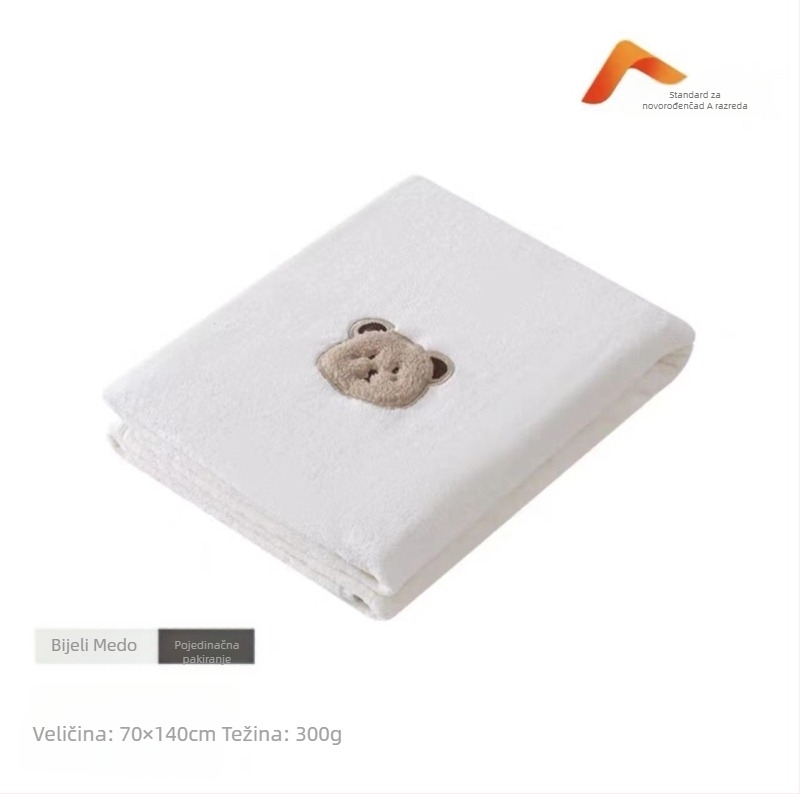 You Jia ya Dječji ručnik za kupanje od coral fleece, 300–400 g, 120D vlakna, vezenje i obična tkanina