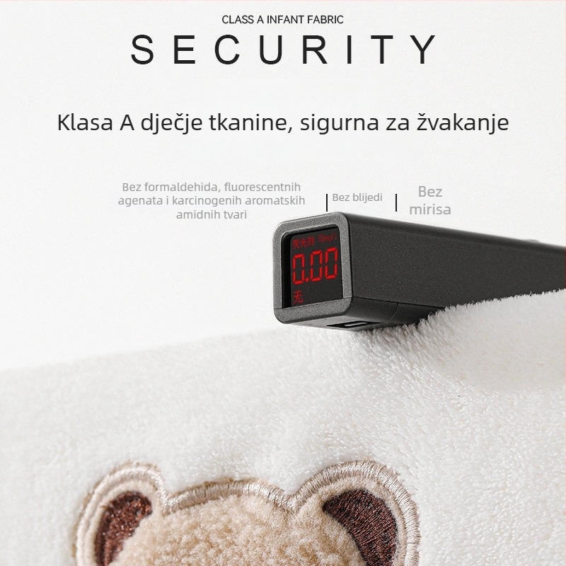 You Jia ya Dječji ručnik za kupanje od coral fleece, 300–400 g, 120D vlakna, vezenje i obična tkanina