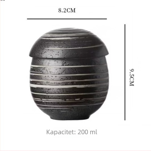 Porculanska čašica za parenje jaja u japanskom stilu, sigurna za mikrovalnu, ručno crtana površina