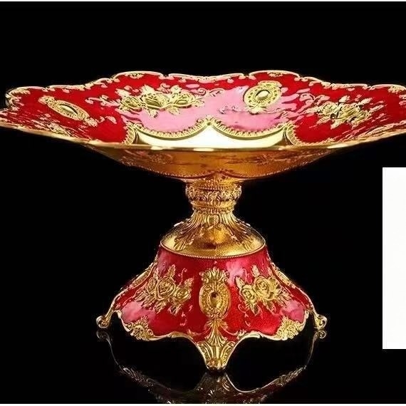 Tanjur za voće u europskom stilu od cinkove legure, elegantno ručno izrađeni ukrasni tanjur