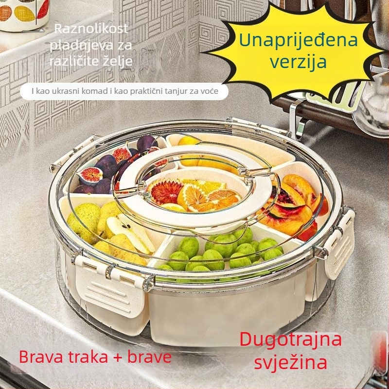 Zhongu plastična košara za voće s poklopcem, novi kineski stil, premium kvaliteta