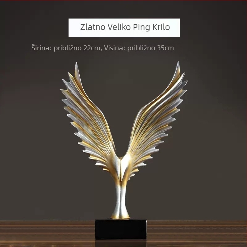 Ručno izrađena skulptura orla od smole – kineski stil, dekor za dnevni boravak
