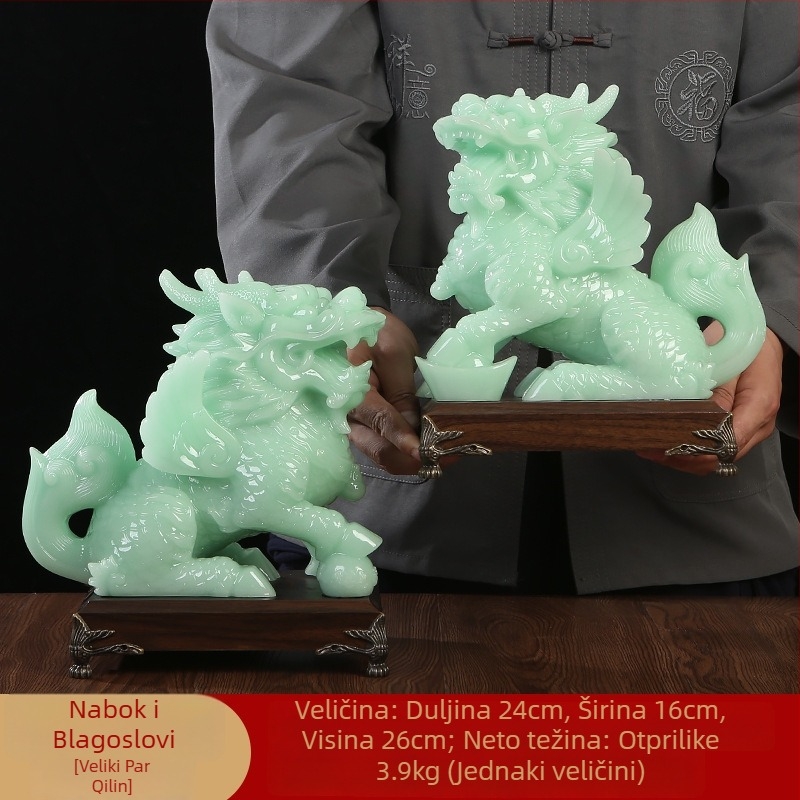 Billions Kirin par rezinskih statua za kućnu dekoraciju — rezinska umjetnička djela, dar za useljenje i otvorenje ureda