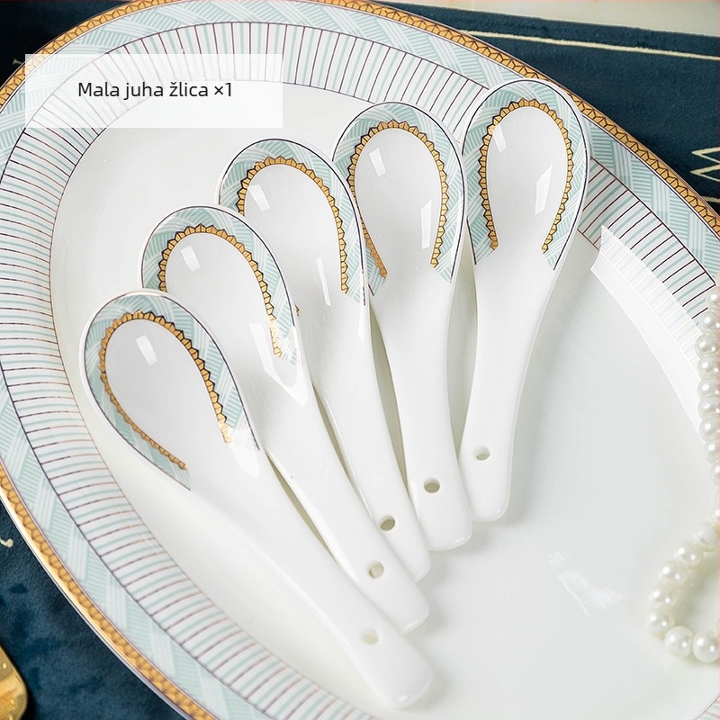 Set zdjela za rižu od bone china, kružni oblik, podglazurna površina, mikrovalna kompatibilnost, tisk logotipa i prilagodba