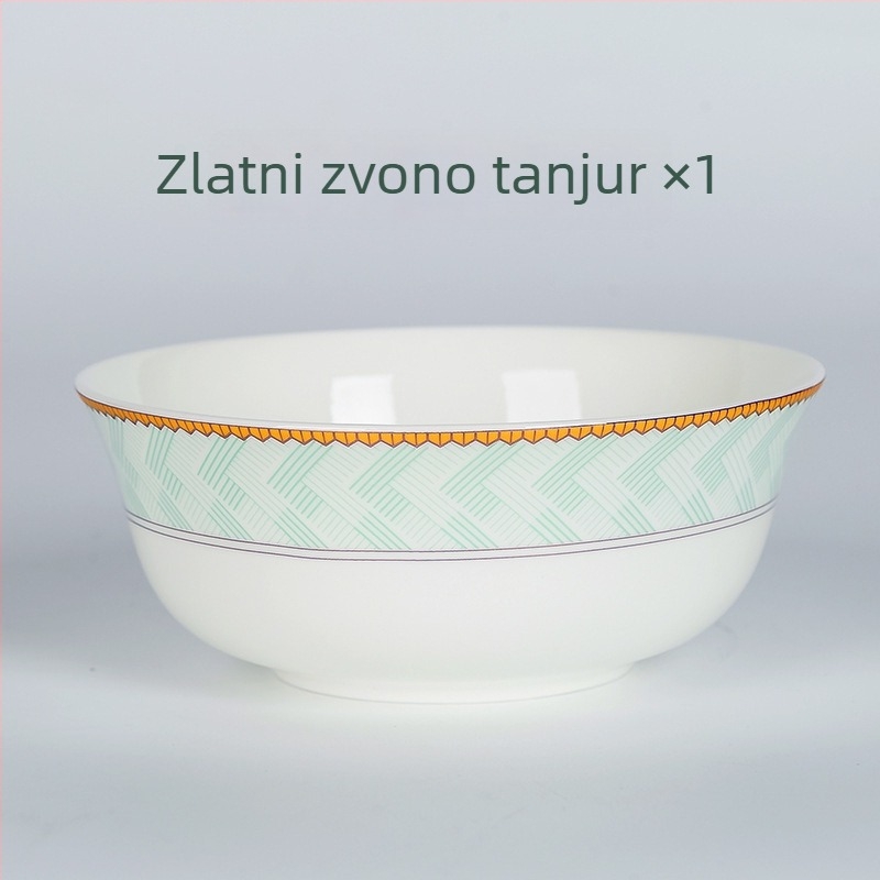 Set zdjela za rižu od bone china, kružni oblik, podglazurna površina, mikrovalna kompatibilnost, tisk logotipa i prilagodba