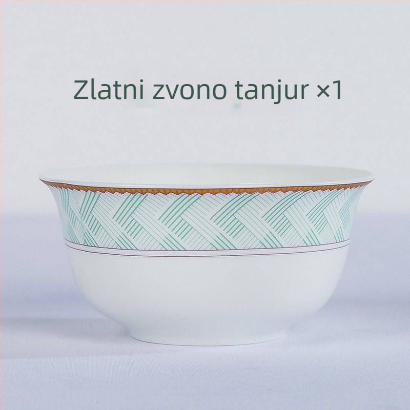 Set zdjela za rižu od bone china, kružni oblik, podglazurna površina, mikrovalna kompatibilnost, tisk logotipa i prilagodba