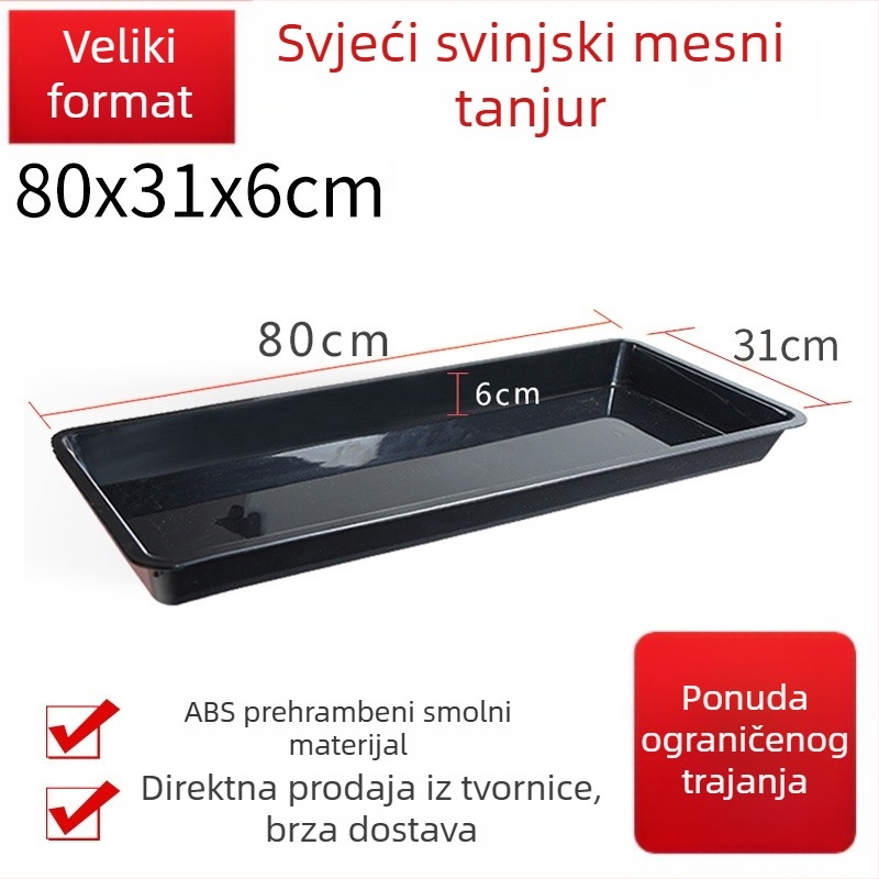 Tava za prikaz mesa — ABS plast, Yamajia marka, jednostavan stil, serija Supermarket fresh food tray