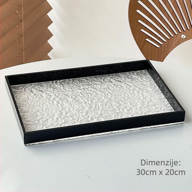 Plastični pravokutni poslužavni tanjur za deserte i torte – jednostavan stil (Materijal: plastika; Stil: jednostavan; Površina: druga; Obrada: druga)