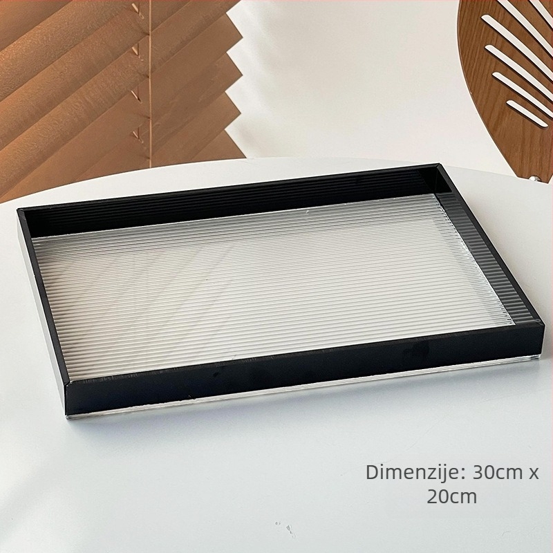 Plastični pravokutni poslužavni tanjur za deserte i torte – jednostavan stil (Materijal: plastika; Stil: jednostavan; Površina: druga; Obrada: druga)