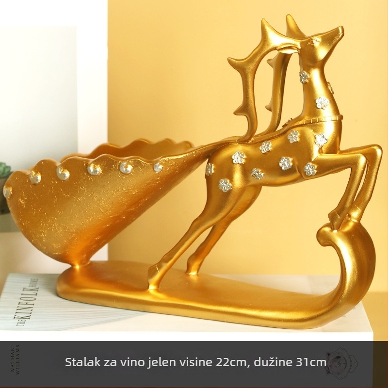 Držač za vino u obliku losa od smole, moderni minimalistički stil za dnevni boravak