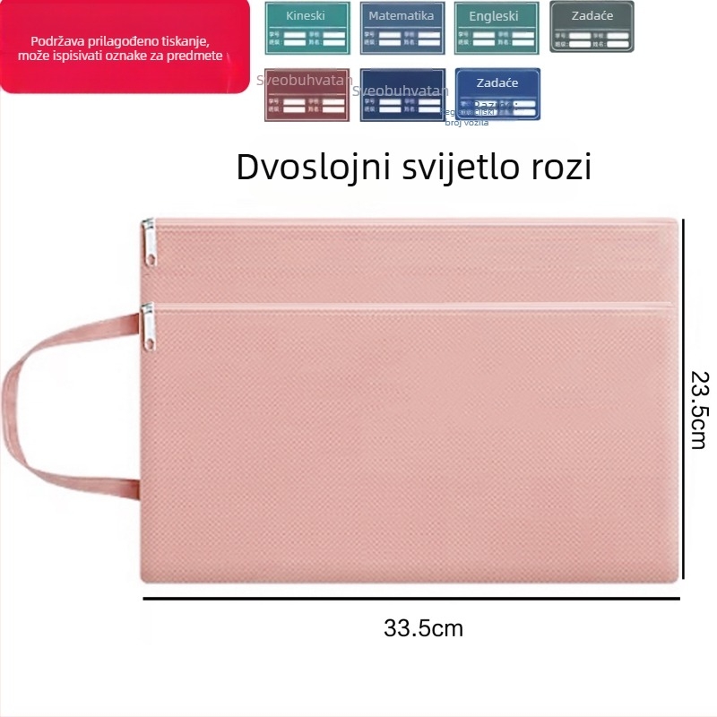 Jinna Oxford vodootporna torba za dokumente sa zatvaračem – tiskano logo, za trudnoću, stil karikature