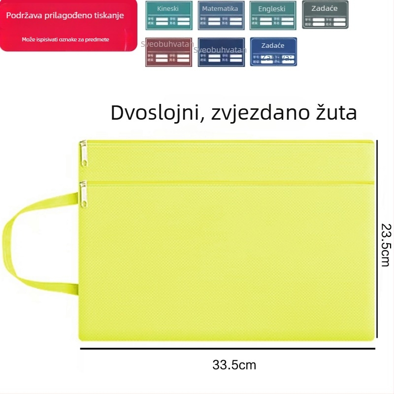Jinna Oxford vodootporna torba za dokumente sa zatvaračem – tiskano logo, za trudnoću, stil karikature