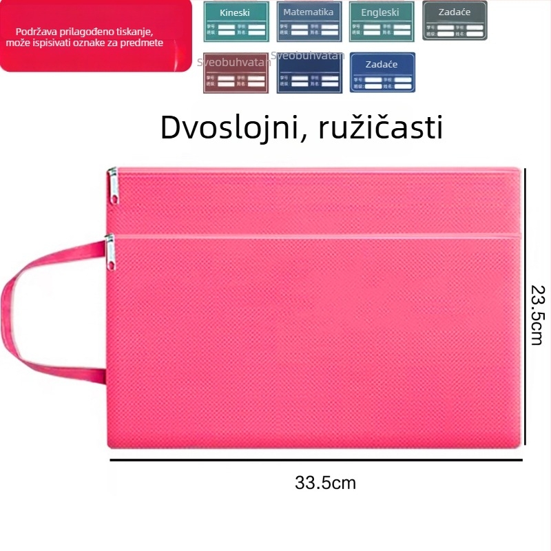 Jinna Oxford vodootporna torba za dokumente sa zatvaračem – tiskano logo, za trudnoću, stil karikature