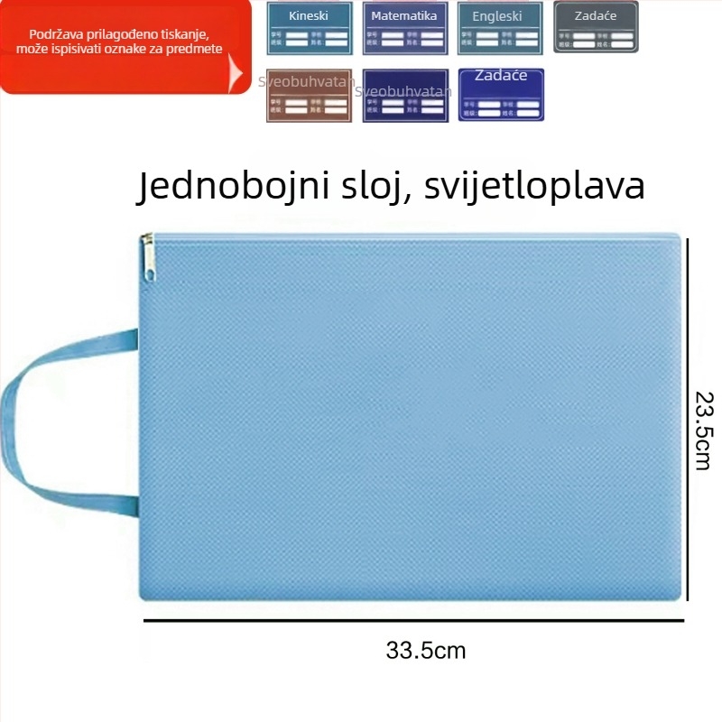 Jinna Oxford vodootporna torba za dokumente sa zatvaračem – tiskano logo, za trudnoću, stil karikature